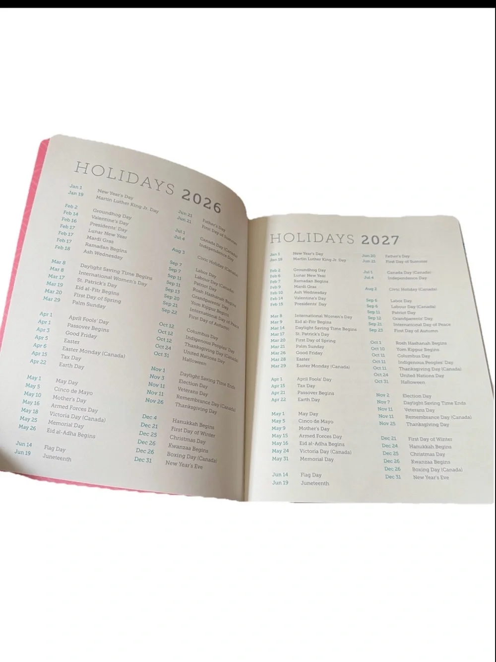 Clementine Paper inc. 17-month Large Size Planner 11x9” Green Stripes 2026-2027